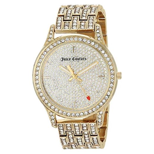 Juicy Couture Black Label Women's Genuine Crystal Accented Gold-Tone Bracelet Watch