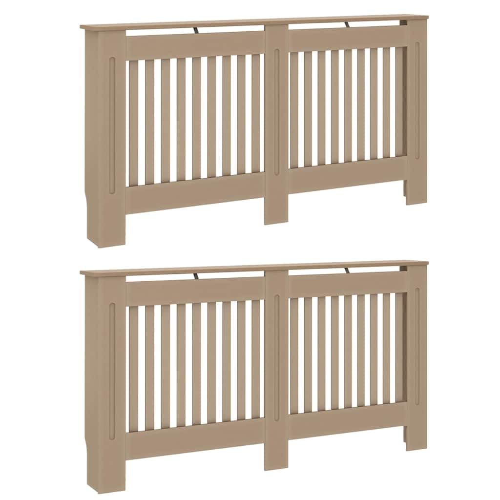 Cache-radiateur chêne Sonoma 152 cm vidaXL : lot de 2 meuble rectangulaires