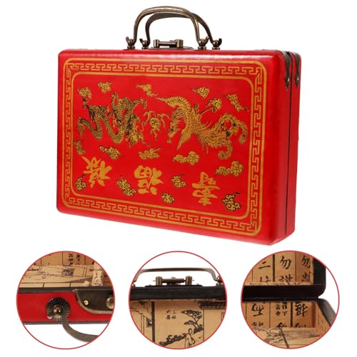 Boîte de rangement en bois mahjong chinois pour protéger vos tuiles - 5