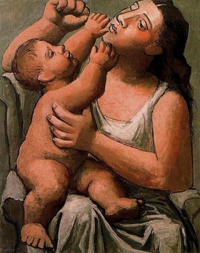 Toile Pablo Picasso Mère et Fils affiche abstraite haut de gamme pour intérieur chic