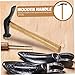 HOMSFOU Shoe Making Hammer Multi-function Tack Hammer Practical Manual Tool Wooden Handle Ideal for Household