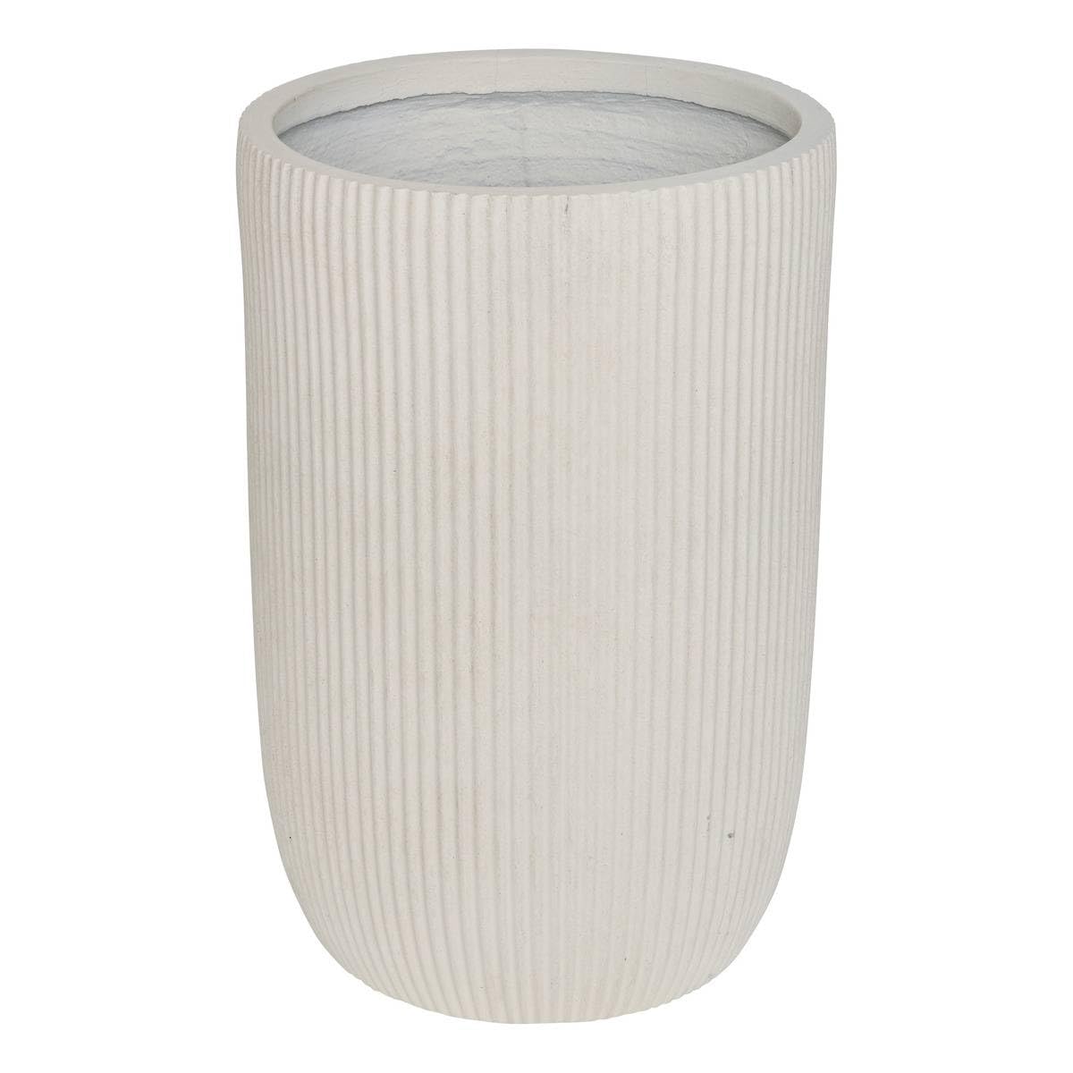 Atmosphera - Set de 3 pots de fleurs elene 36,5x36,5x54cm blanc