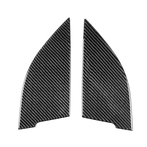 PJFUS Real Carbon Fiber Car Inner Door Panel A-Pillar Position Anti-Collision Cover Trim Sticker Compatible with Dodge Ram 1500/2500/3500 2019-2023(Crew Cab Version) Auto Interior Accessories Black