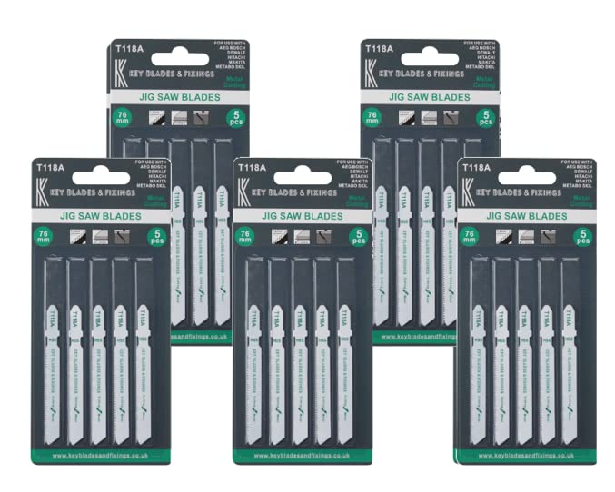 Lames de scie sauteuse T118A en lot pour remplacer vos accessoires usés sur métaux