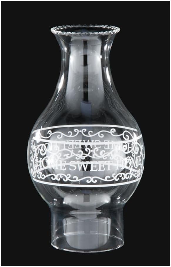B&P Lamp 3 Inch Base, 4-3/4 Inch Bulge, 8-1/2 Inch Height Chimney with Home Sweet Home Decoration