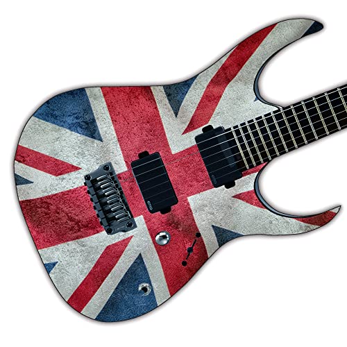 DesignDivil Guitar/Bass Union Jack Laminated Skin Wrap Vinyl Decal Sticker. GS136, Mixed, 24"x16" (60cmx40cm)