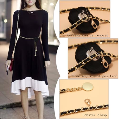 Metal waist chain dress Thin waist belt for women with skirt banquet party dress Large size belt for women Jeans accessories2