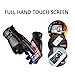 LJCZKA Winter Warm Leather Gloves Men Fleece Windproof Thermal Touch Screen Driving Cycling Gloves (Black)