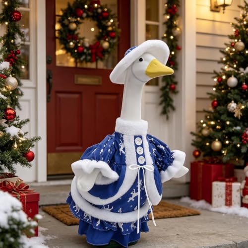 Aufmer Winter Goose Outfit Porch Goose Clothes for Christmas Decorations - image 1
