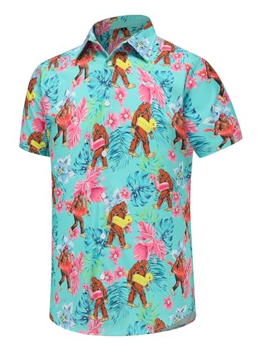 Men's Hawaiian Shirt Short Sleeve Casual Button Down Summer Tropical Beach Vacation Funny Shirts for Men3