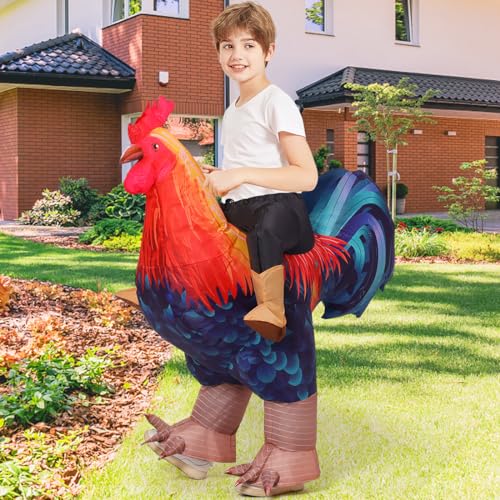 Disfraz Inflable de Pollo para Niños 55 pulgadas miniatura 6
