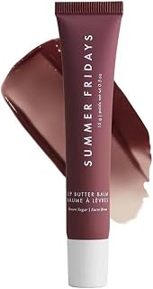 Summer Fridays Tinted Lip Butter Balm - Conditioning Vegan Lip Balm for Instant Moisture, Shine & Hydration - Sheer-Tinted, Soothing Skincare - Brown Sugar (.5 Oz)