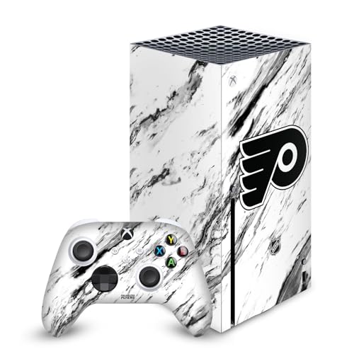 Protégez votre Xbox Series X des rayures avec le skin vinyle Philadelphia Flyers NHL marbre