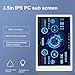 Yunseity Computer Temp Monitor, AIDA64 PC CPU Hard Disk Real Time Data Monitor, 3.5 Inch USB Mini Screen PC Sensor Panel Display with USB Type C Port (White)