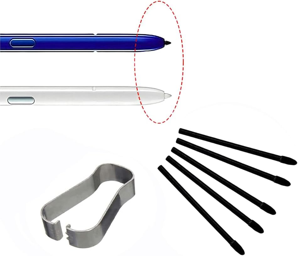 Touch Stylus Pen Tip Nib Compatible with Samsung Spen Pen Refill Tool Set Tab S6/S7+Note10/Note20 Nib (Black, Stylus Pen Not Included)