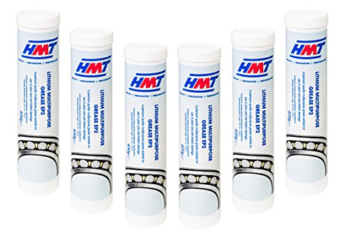 HMT Lithium Multipurpose Grease EP2 6 x 400g Cartridges | NLGI 2 Lithium EP Grease for Bearings Machinery & Vehicles | High Load Anti-Wear Water Resistant Corrosion Protection Industrial