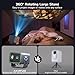 Videoprojektor 【Elektrischer Fokus/Keystone】 360° Rotating Mini Projektor 4K Unterstützt, 18000L WiFi6 Bluetooth Projektor Full HD 1080P, 50% Zoom, Retroprojektor, tragbar für Smartphone/HDMI/TV Stick