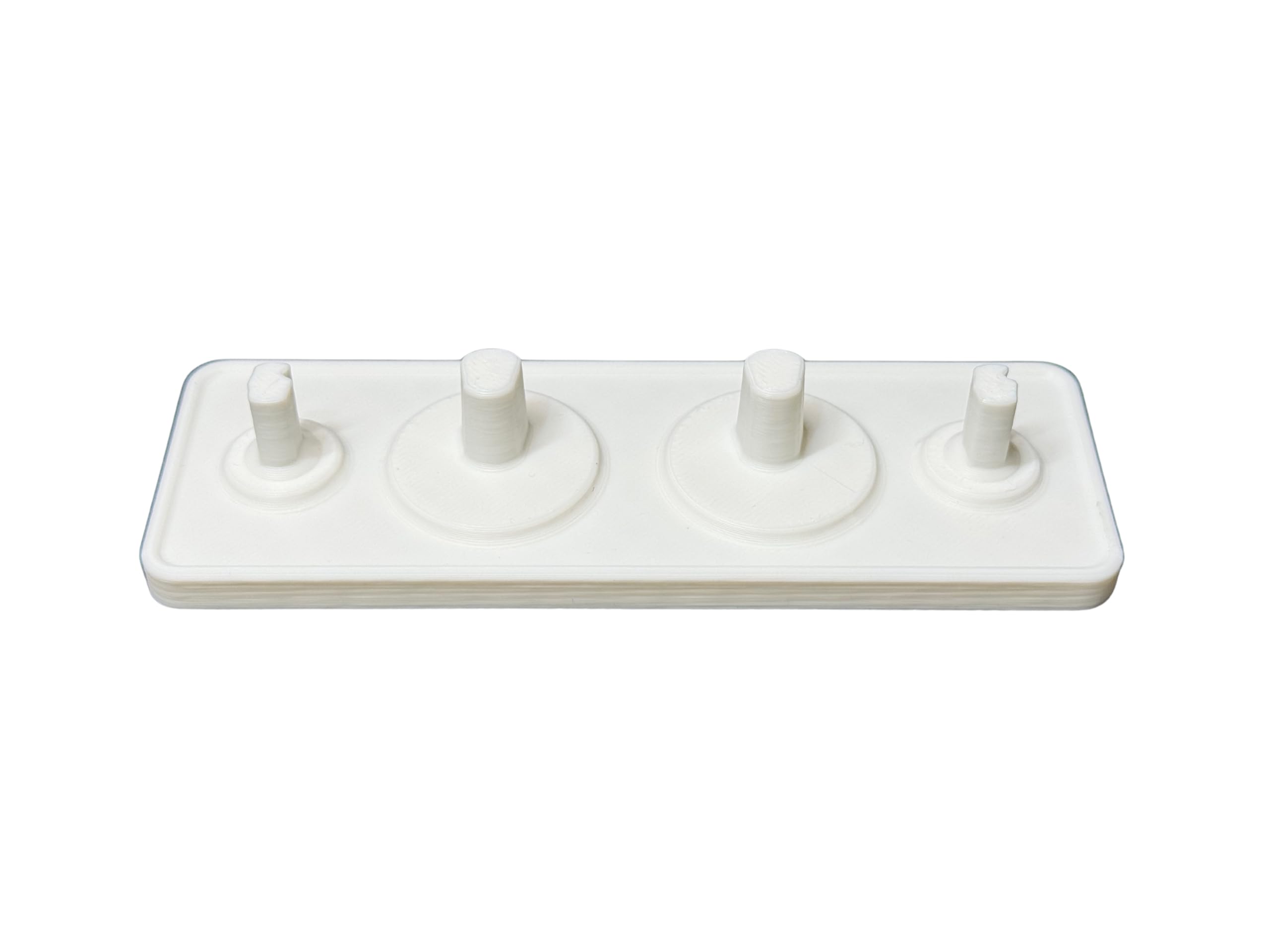 Electric Toothbrush Base & Brush Head Stand - 2 Bases 2 Heads - White