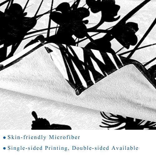 Couverture microfibre légère haut de gamme imprimé papillons et libellule