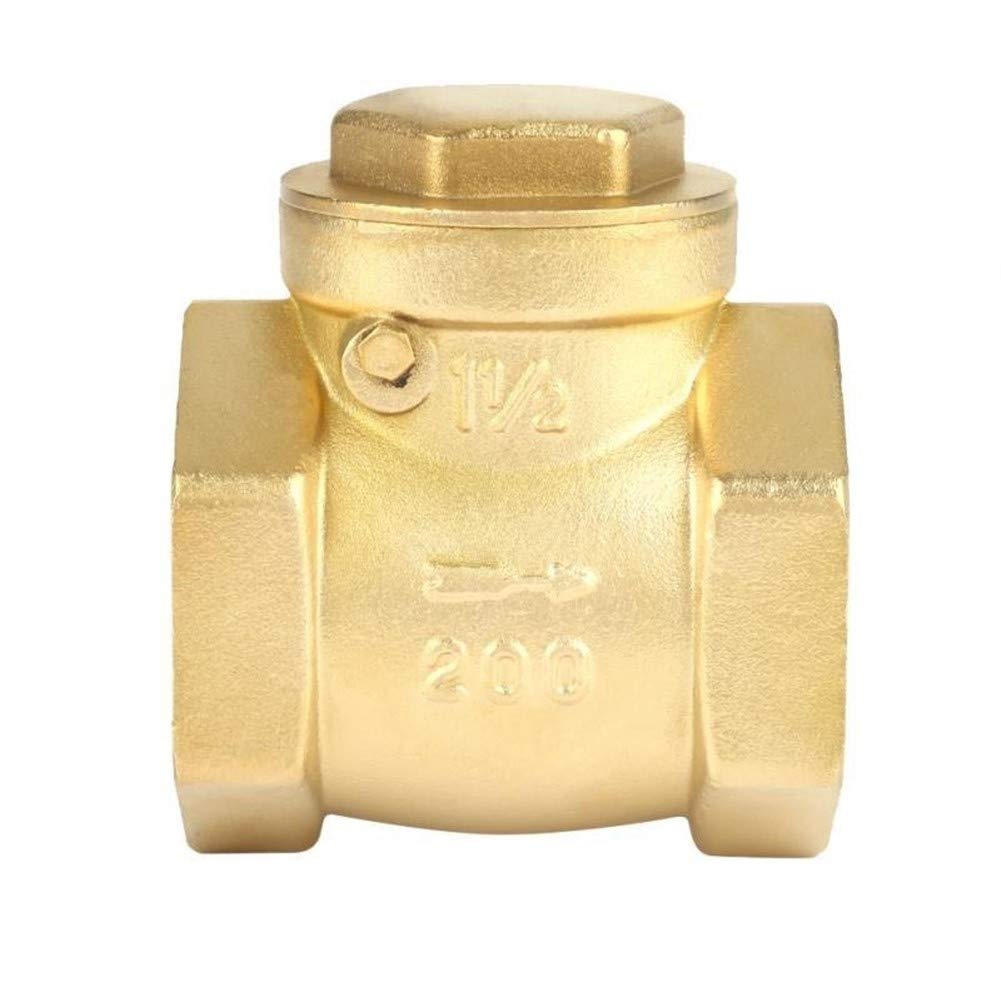 Zawór zwrotny DN40 1-1/2" z mosiężnym gwintem wewnętrznym, 232 PSI, zapobiegający cofaniu się wody.