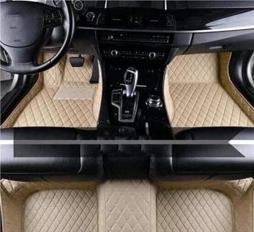 Tapis sol voiture Jaguar XJL protection antidérapante cuir beige LHD