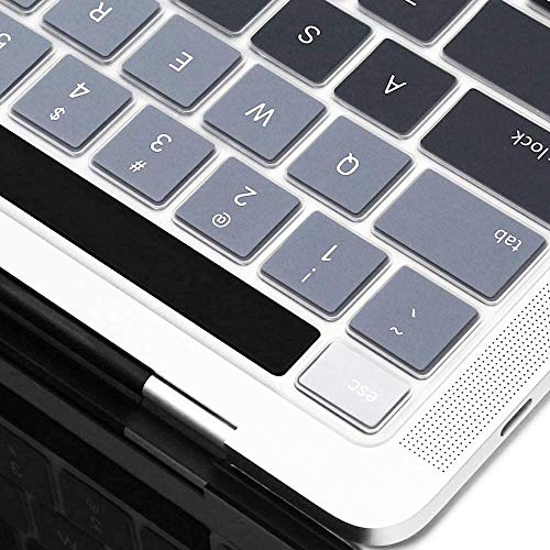 Image of Oaky Keyboard Protector Compatible with MacBook Pro 16 Inch 2019-2020 Release Model A2141 Soft Silicone Waterproof Dust-Proof Ultra Thin Keyboard Cover Skin for MacBook Pro 16 Inch - Silicon Grey