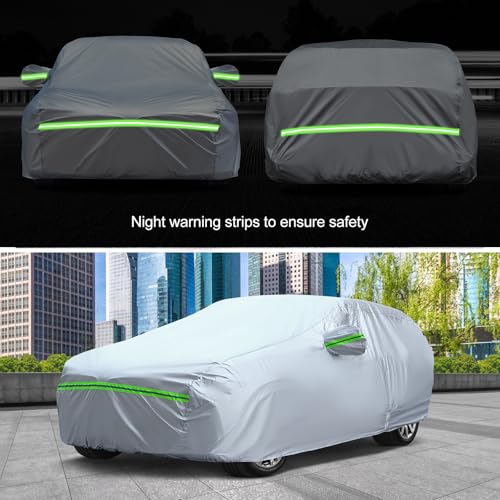 Image of 6-Layer Full Car Cover is All-Weather Waterproof, Universal in All Seasons, Snow Prevention, Rainproof, Acid Rainproof, Sunscreen, Ultraviolet-Proof, Applicable to SUV and MPV (201 inch-211 inch)