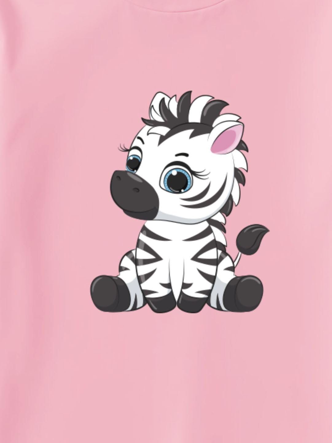 minicult kids Cotton Shorts with matching Tshirt Coord clothing set with cute Prints (Pink Zebra)(6-9 MTS) - Image 3 thumbnail