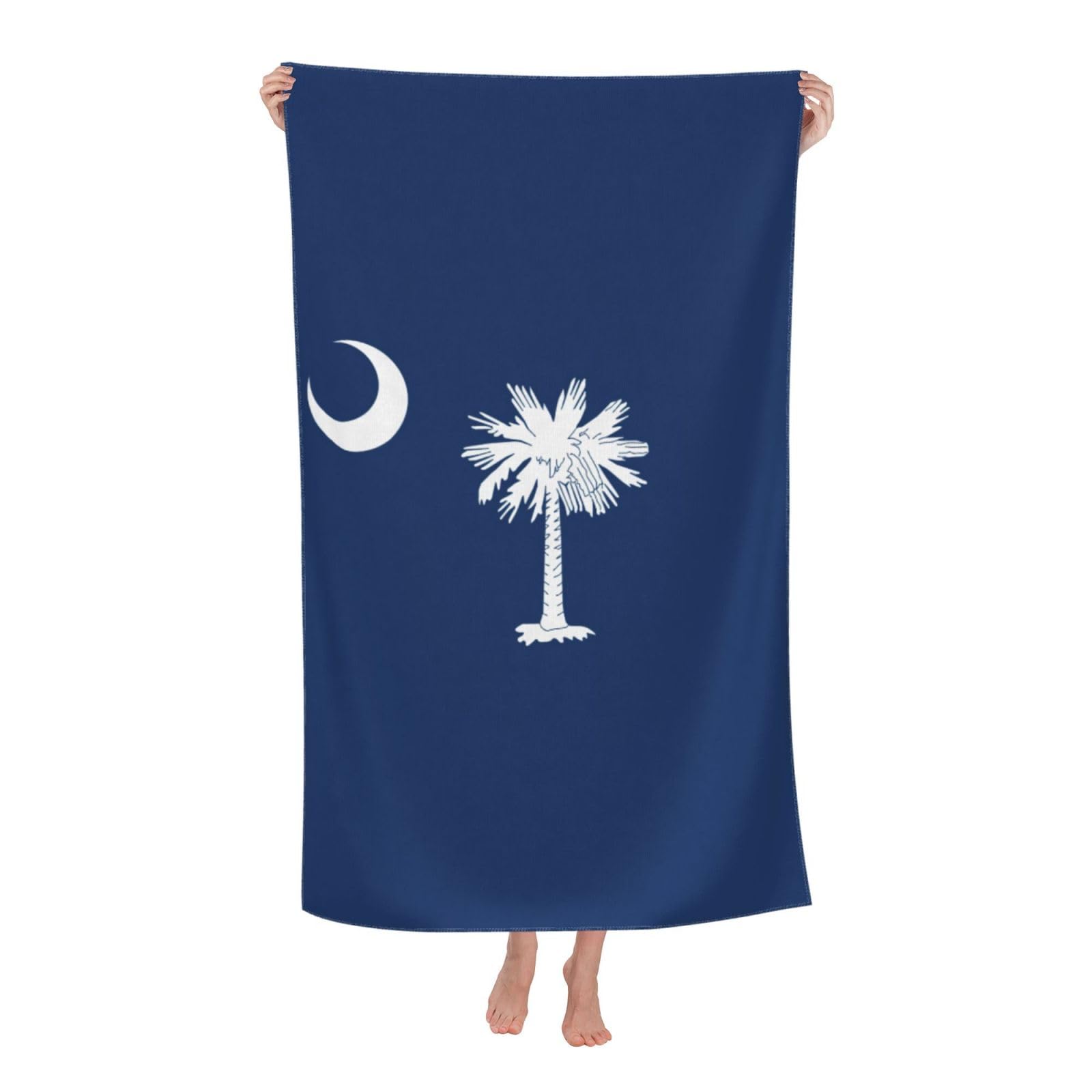 NImongt South Carolina Flag Print Oversized Adult Beach Towel For Travel Weekend Getaways Festivals Camping Trips