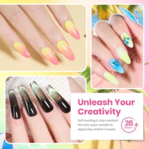 Image of Beetles Gel Nail Polish Set, 20 Colors Bright Pink Blue Green Pearl Gel | with Base Glossy & Matte Top Coat Uv DIY Salon Manicure Kit Beach Bash Nails Gift for Women