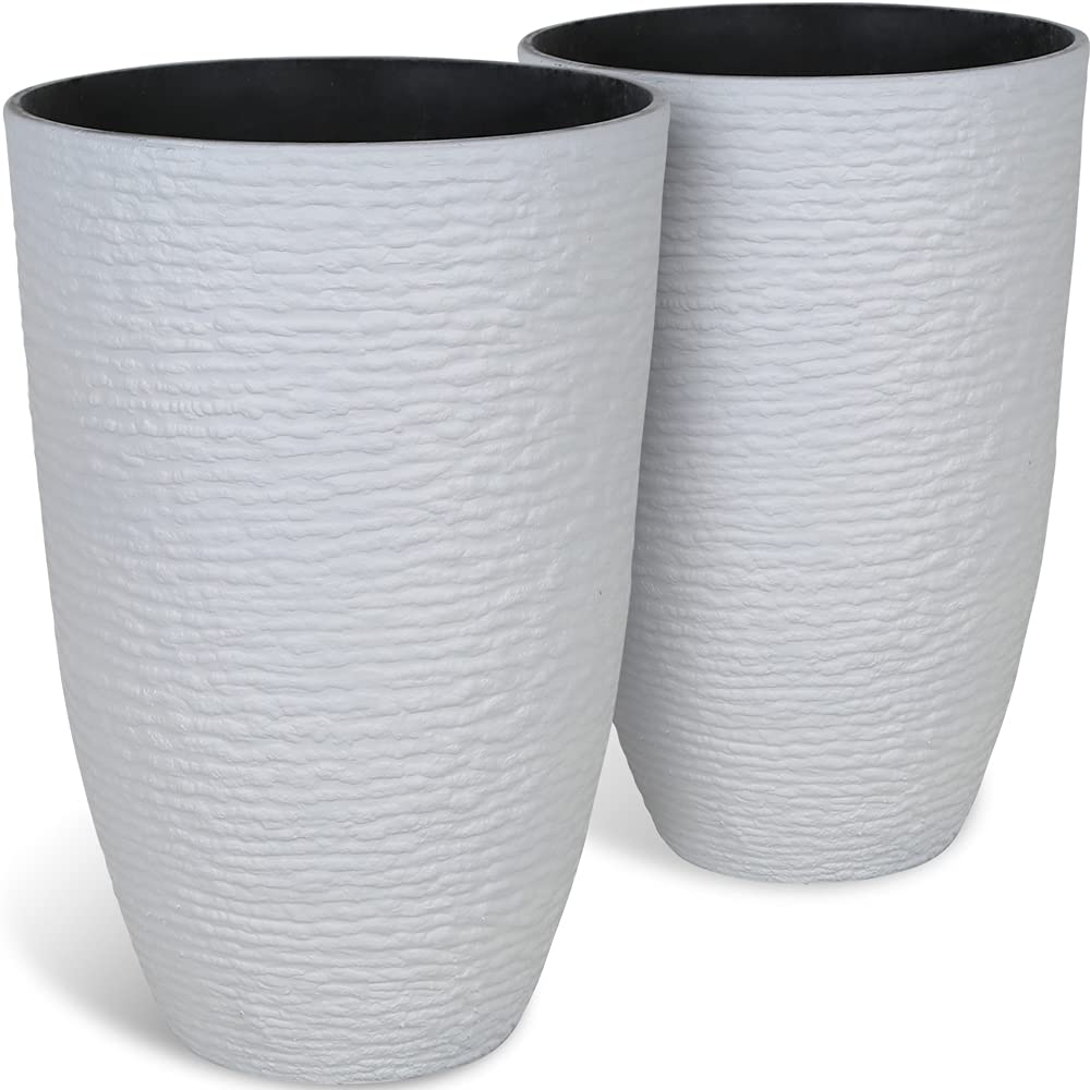 Worth Garden 9 Gallon Tall Planters 2 Pack 14" Dia x 21" H Large