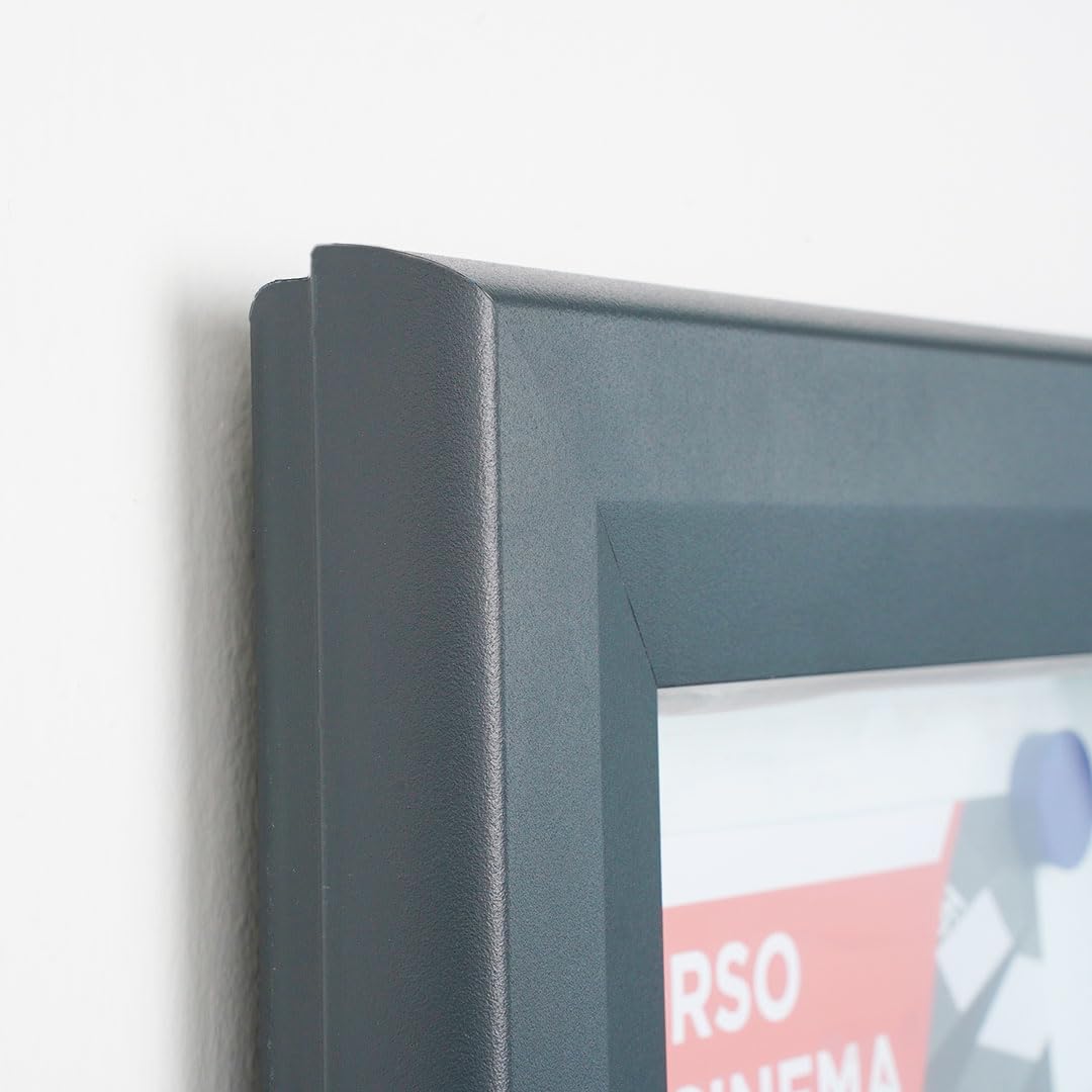 Danieli Store | Tablón Certificado para Exterior IP56, Vidrio de Seguridad, Hermético y Resistente al Fuego | Tablón de Aluminio, Magnético para Exterior con 2 Llaves | Para Paredes (4 x A4)