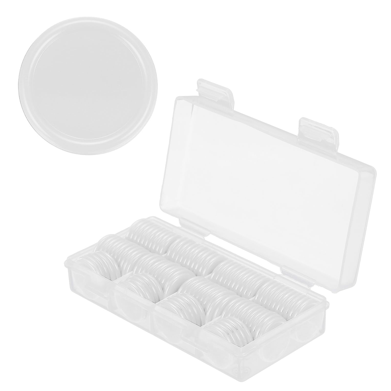 sourcing map 100Pcs Plastic Poker Chips, 20mm, White