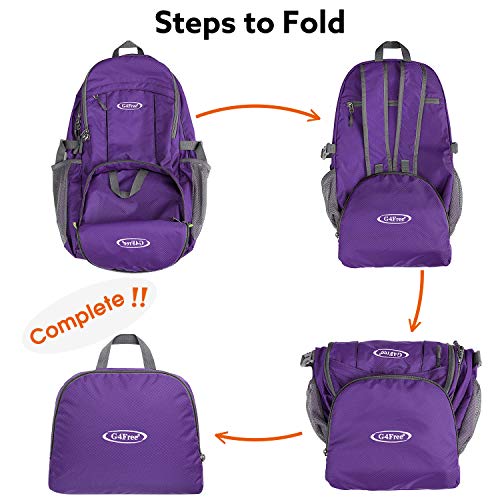 G4Free 40L Lightweight Packable Hiking Backpack with Wet Pocket, Waterproof Handy Foldable Camping Outdoor Travel… - Image 7