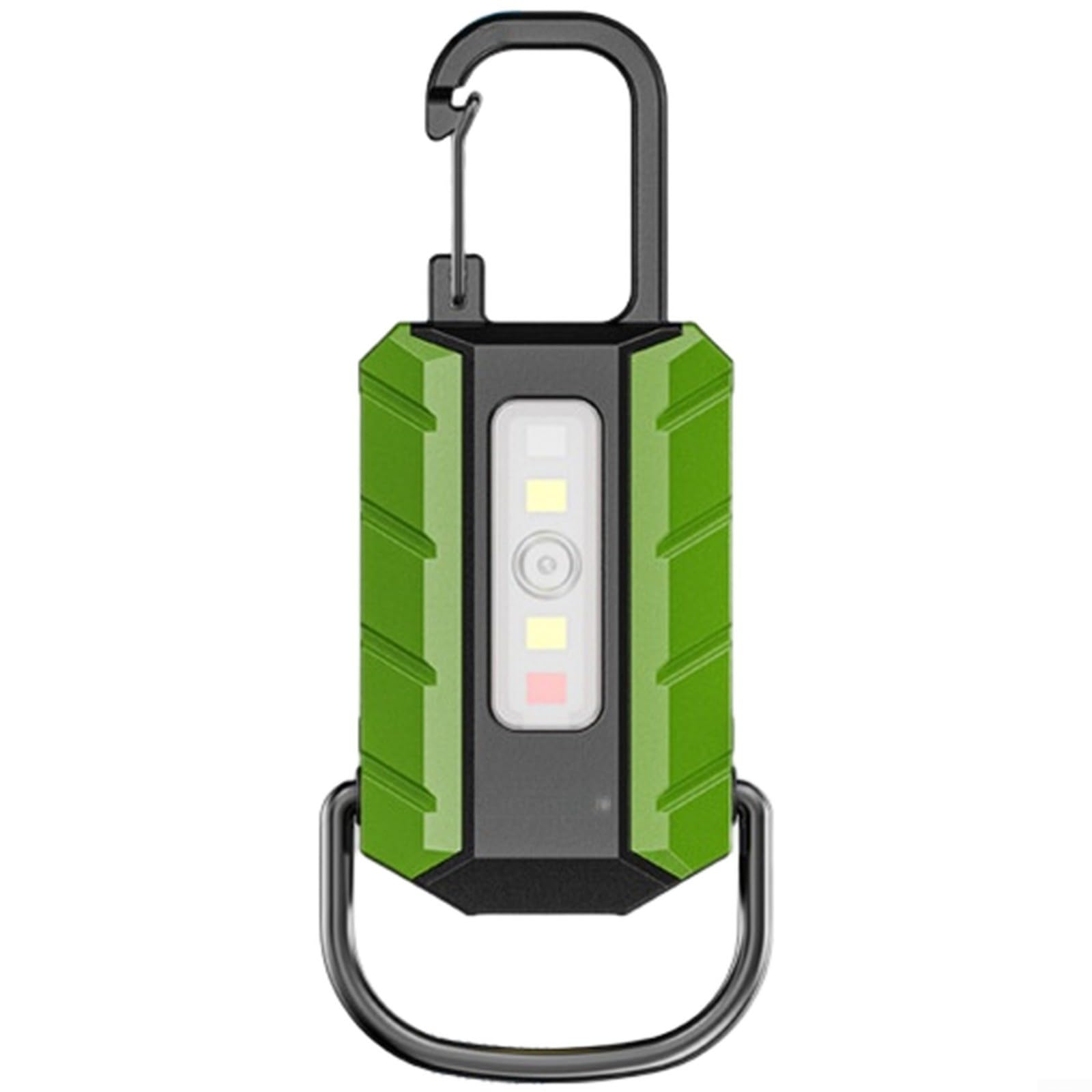 Torcia a LED con portachiavi, ricaricabile tramite USB, torcia compatta con illuminazione multi-modalità e forte proiezione del fascio per campeggio all'aperto, escursionismo, viaggi