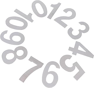 OSALADI 10pcs Mailbox Number Plate Front Door Sign Outdoor Sign Office Mailbox Metal Stickers House Number Sign Door House Numbers Self-adhesive Stickers Decorative Marker Sticky Number 3d