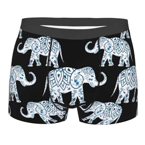 Elephant Boxer Briefs, Moisture Wicking & Breathable,Underwear for Men