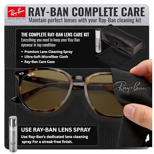 Image of Ray-Ban RB4306 Square-Round Shaped Sunglasses for Men & Women with Official RAYBAN Eyewear Kit