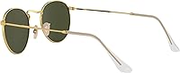Vista 5 de Ray-Ban Unisex Rb3447 Round Metal Round Sunglasses Oro/G-15 Verde