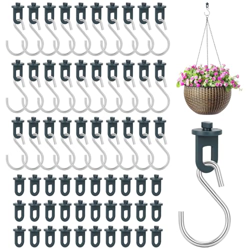 MIHURO 60 Gewächshausclips + 30 S Haken Edelstahl Robust und Langlebig Gewächshaus Zubehör Wintergarten Pflanzenhaken Aufhänger für Wintergarten für Pflanzenkörbe Rankhilfe & Werkzeuge