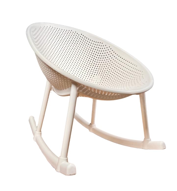Aspira Home - Fauteuil à bascule au design scandinave en plastique résistant aux intempéries - Ergonomique et élégant pour jardin, terrasse et balcon -...