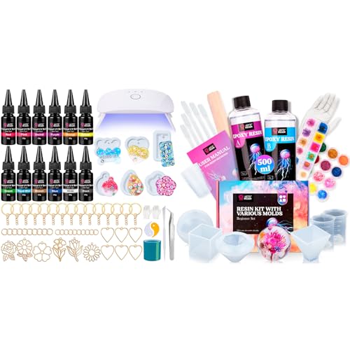 LET'S RESIN Epoxy Resin Kits and Molds Complete Set and All-Inclusive Keychain Making Kit