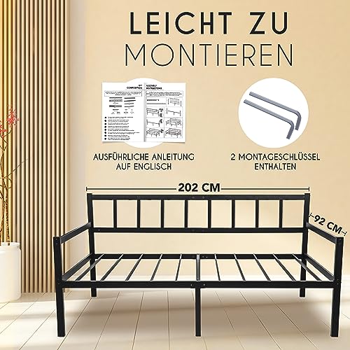Metallbett Dreamzie 200×90 cm für Schlafzimmer und Gästezimmer