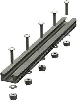YakAttack GT90 GearTrac 8" Aluminum Kayak Mount Track | 0.9" Wide Medium-Duty Surface Mount | Includes Stainless Hardware | Made in USA for Harsh Marine Use | Yak Attack Gear Rail