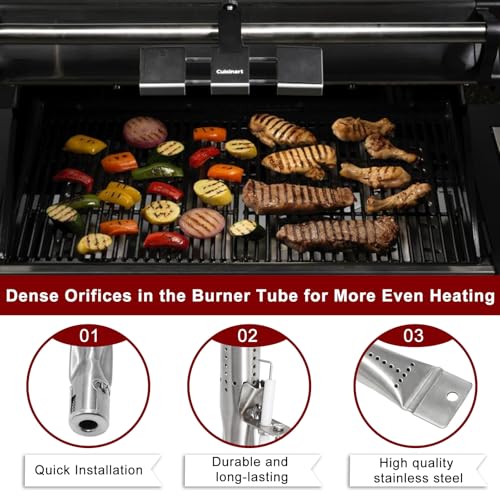 Image of Hiorucet Grill Replacement Parts for Cuisinart 4 Burner Gas Grill GAS9456AS GAS2456AS GAS9456ASO GAS1456ASO, Stainless Steel Heat Plate Burner Igniter for Cuisinart Grill Parts Gas9456as