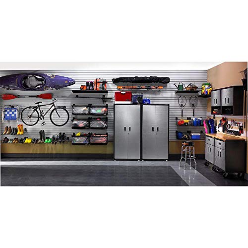Gladiator GAWG28KDYG Ready-to-Assemble 3/4 Wall GearBox Steel Cabinet, Silver Tread