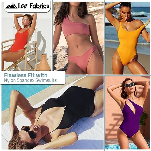 Ice Fabrics Nylon Spandex Fabric By The Yard - 60 Inch Wide Spandex Swimwear Fabric - 4 Way Stretch Fabric For Active Wear, Yoga Pants, Table Cloth - Swimsuit Fabric By The Yard thumb #1