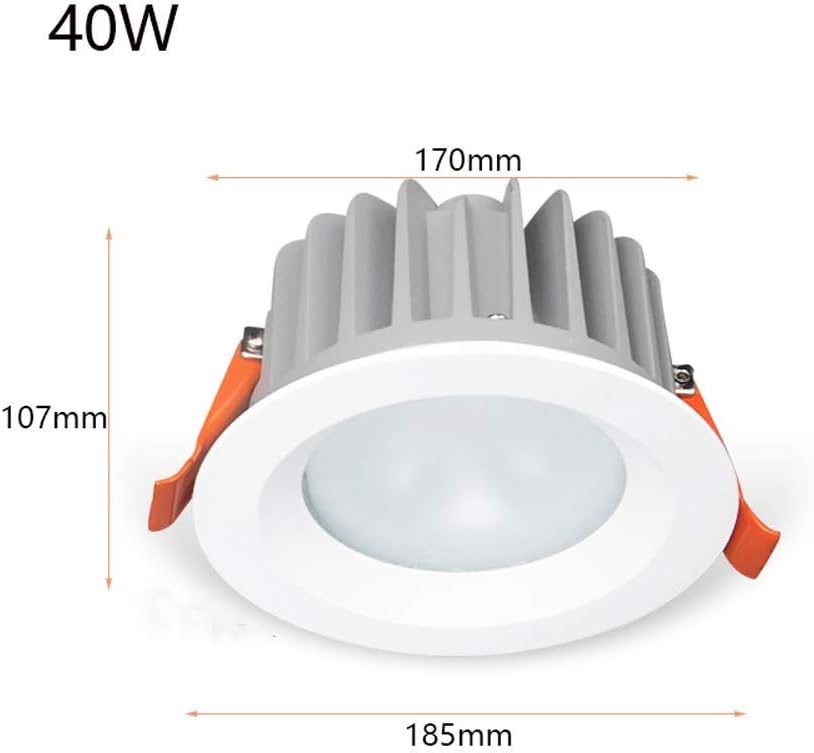 Spotlight，Ip54 Anti-Fog Recessed Downlight, 50 ° Beam Angle Cri97 High Color Rendeled Recessed Spotlight 40W White round 120Lm / W Super Bright Led Recessed Ceiling Light Outdoor Lights/400