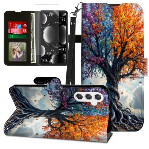 BREIDMKFM Samsung Galaxy A17 5G�p�X�}�z�P�[�X �X�N���[���v���e�N�^�[&�L�b�N�X�^���h&�J�[�h�z���_�[&���X�g�X�g���b�v�E�H���b�g�t���b�v�t�H���I���U�[���킢�����C���Ȋ��ȃJ�o�[�A�J���t���Ȗ�