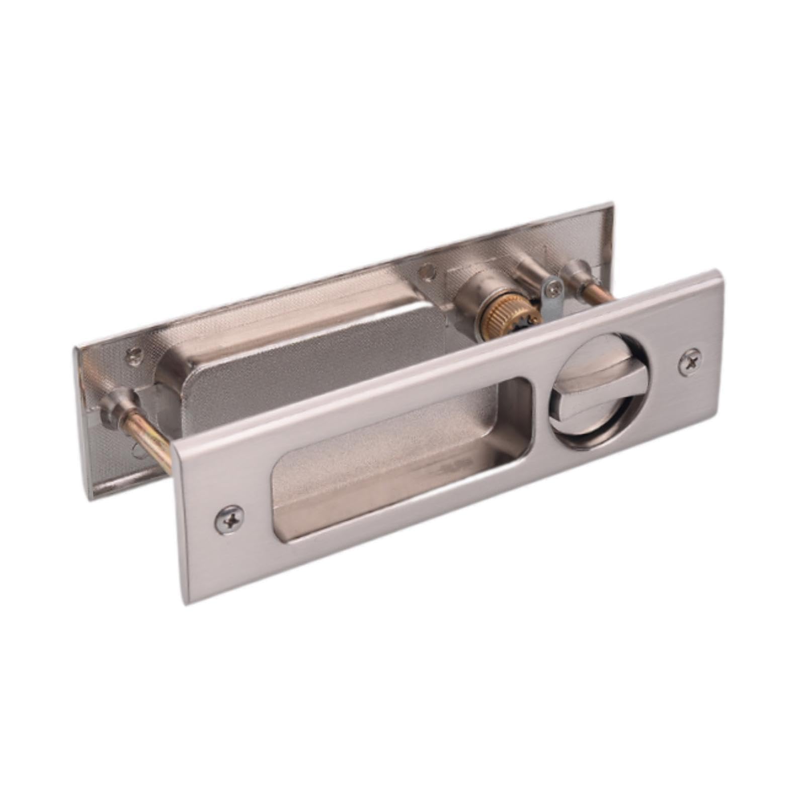 Serrure de porte coulissante encastrable et verrure de l'armoire intérieure argent